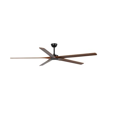 Faro Bigwood 20 XL - ventilateur de plafond - Ø 200 cm - noir mat et noyer foncé