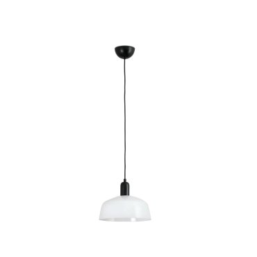 Faro Tatawin - lampe suspendue - Ø 25 x 111,5 cm - noir/verre laiteux
