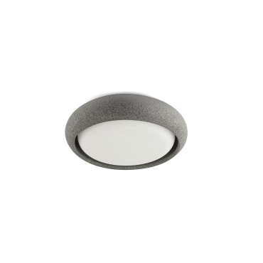 Faro Anga - plafonnier - Ø 24 x 6,5 cm - 15W LED inclus - IP44 - gris foncé