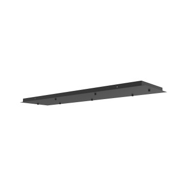 Artdelight Plate - plaque de plafond pour 7 points lumineux - 120 x 30 x 3 cm - noir