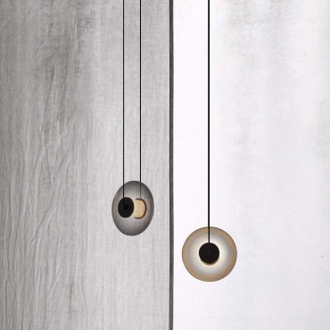 Nova Luce Ballet - lampe suspendue - Ø 26 x 200 cm - 8W dimmable LED inclus - noir sablé et gris fumé