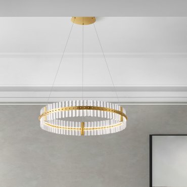 Nova Luce Kezo - lampe suspendue - Ø 78 x 130 cm - 56W dimmable LED inclus - or