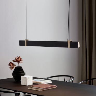 Nordlux Lilt - lampe suspendue - 115 x 4,3 x 210,2 cm - fonction Moodmaker à 3 niveaux - 27W LED inclus - noir