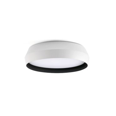Faro Shoku - plafonnier - Ø 35 x 9,3 cm - 24W LED dimmable inclus - blanc avec noir