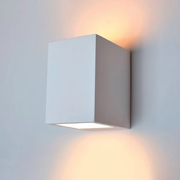 Elmark - applique murale en plâtre - 7 x 10 x 10 cm - blanc