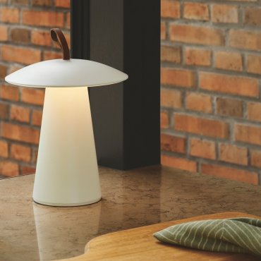 Nordlux Ara To-Go 2 - lampe de table d'extérieur avec batterie - Ø 19,7 x 29,2 cm - 2W dimmable LED inclus - IP54 - blanc
