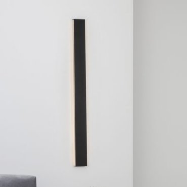 Nova Luce Seline - applique murale - 7,5 x 2,7 x 90 cm - LED 36W inclus - IP44 - noir sable