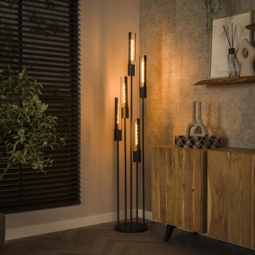 Vico Tube - lampadaire - 176 cm - noir