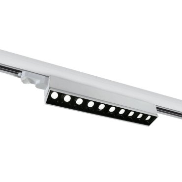 ONE Light Linéaire LED orientable - spot sur rail - système de rail triphasé - 58 x 6 x 8 cm - 10 x 5W LED inclus - blanc - couleur de lumière blanc chaud