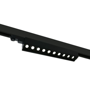 ONE Light Linéaire LED orientable - spot sur rail - système de rail triphasé - 58 x 6 x 8 cm - 10 x 5W LED inclus - noir - couleur de lumière blanc chaud