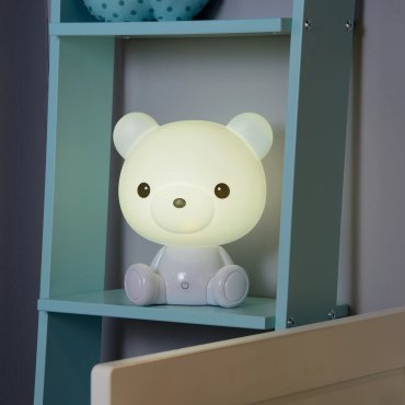 Lucide Dodo Bear - lampe enfant - 25 cm - 3W LED dimmable inclus - blanc