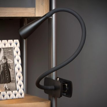 Lucide Zozy - lampe à pince - 19 x 8 x 17 cm - 3W LED dimmable inclus - noir