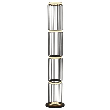 Searchlight Circolo - lampadaire - Ø 22 x 117 cm - 35W LED inclus - noir et blanc