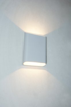 Artdelight Diaz Large - applique murale - 4 x 14,5 x 20 cm - 2 x 6W LED inclus - IP65 - blanc