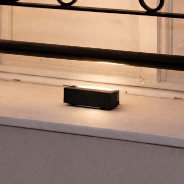 Nova Luce Dio - montage spot au sol - 15,5 x 8,5 x 4,7 cm -  4W LED inclus - IP65 - noir sablé