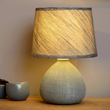 Lucide Ramzi - lampe à poser - Ø 18 x 26 cm - gris