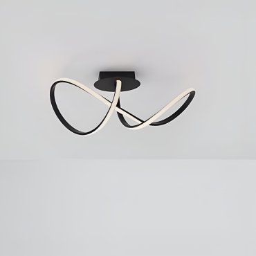 Nova Luce Amara - plafonnier - 61 x 24,5 x 27 cm - 23W LED inclus - noir sable