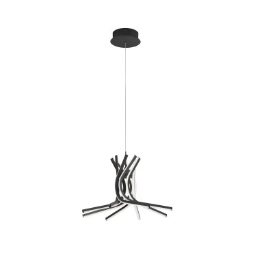 Nova Luce Norine - lampe suspendue - 50 x 150 cm - 50W dimmable LED inclus - sand black