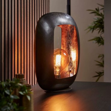 Vico Shape XL - lampe à poser - 34 x 11 x 44 cm - nickel noir