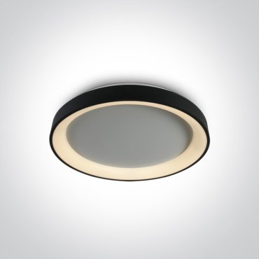 ONE Light LED Decorative Plafo - plafonnier - Ø 37,5 x 5,7 cm - 30W LED dimmable inclus - noir