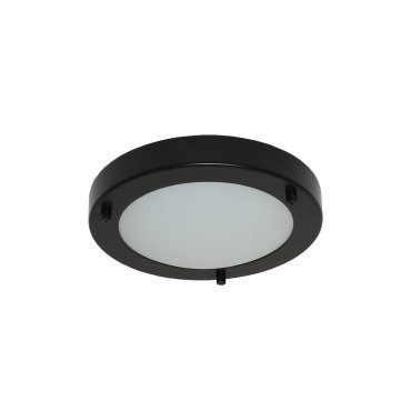 Artdelight Yuca - plafonnier de salle de bains - Ø 18 x 5 cm - 10W LED inclus - IP44 - noir