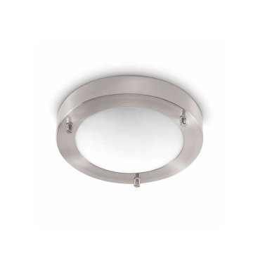 Artdelight Yuca - plafonnier de salle de bain - Ø 18 x 5 cm - 10W LED inclus - IP44 - acier mat
