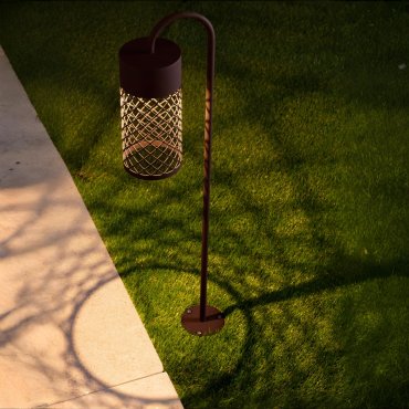 Nova Luce Motley - lampe de jardin - Ø 10 x 70 x 18,5 cm - 9W LED inclus - IP65 - corten