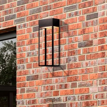 Nova Luce Moby - applique murale extérieure - 16 x 40 x 9 cm - 20W LED inclus - IP65 - noir sablé