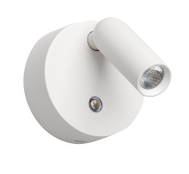 ETH Wispo - applique murale - rechargeable via câble USB - Ø 9,5 x 3 cm - LED dimmable 3W inclus - blanc