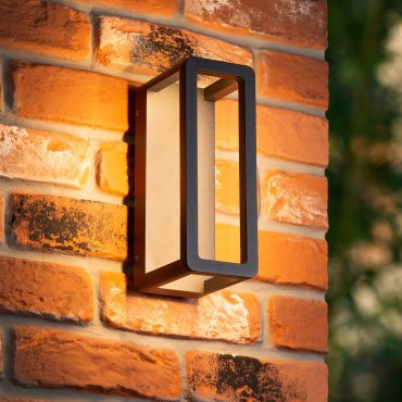 Lucide Narvik - applique murale - 12,5 x 8,6 x 23 cm - 9,2W LED inclus - IP65 - noir