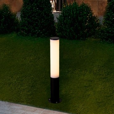 Nova Luce Tube - poteau de jardin - Ø 13 x 60 cm - 14W LED inclus - IP54 - noir sablé