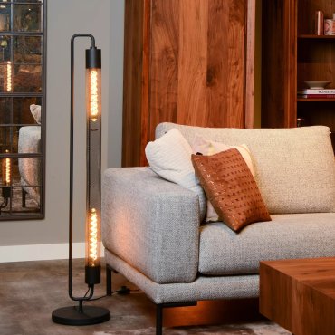 Lucide Calixt - lampadaire - Ø 25 x 130 cm - noir