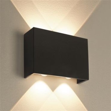 Projectlight Helmut - applique murale - 8 x 4 x 12,5 cm - 7W LED dimmable inclus - noir