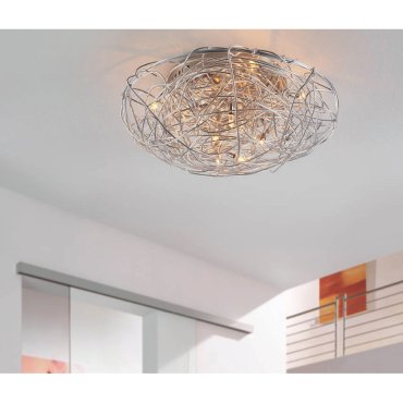 Artdelight Draga - plafonnier - Ø 20 cm - 3 x 20W halogène inclus - acier mat