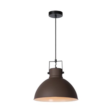 MODÈLE D’EXPOSITION - Lucide Damian - lampe suspendue - Ø 36 x 150 cm - brun rouille