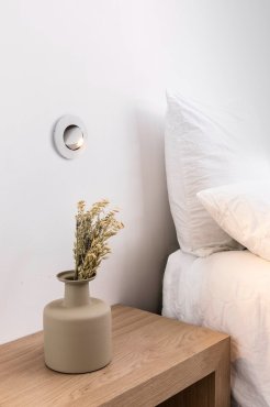 Faro Pukkie - applique encastrée - Ø150 x 47,8 mm , taille d'encastrement Ø 79 mm - 3W LED inclus - blanc