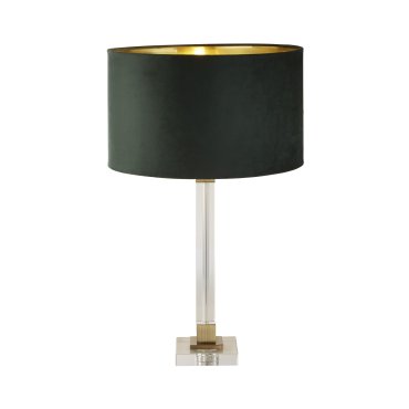 Searchlight Scarborough - lampe à poser - Ø 40 x 67 cm - laiton, or et vert
