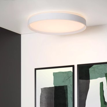 Lucide Nuria - plafonnier - Ø 50 x 7,5 cm - 36W LED inclus - 3 niveaux de gradation - blanc