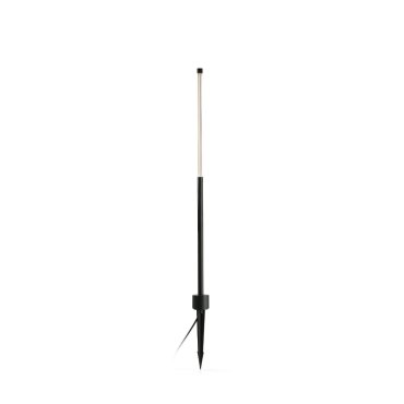 Faro Bambou - lampe de jardin sur pique - Ø7 x 126,8 cm - 8W LED inclus - IP65 - noir mat