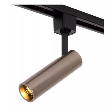 Lucide Track Grado Spot sur rail - Système de rail 1 phase - Ø 3,9 x 13,5 cm - fer gris