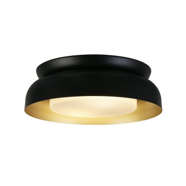 Searchlight Kendal - plafonnier - Ø 37 x 12 cm - noir et or