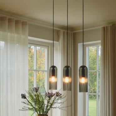 Nordlux Miella - lampe suspendue 3L - 52 x 10 x 160 cm - fumé