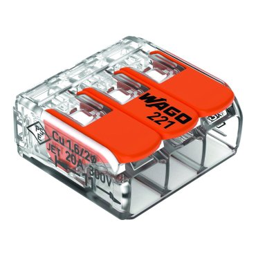 Elmark – borne de connexion Wago triple 0,2 à 4 mm2