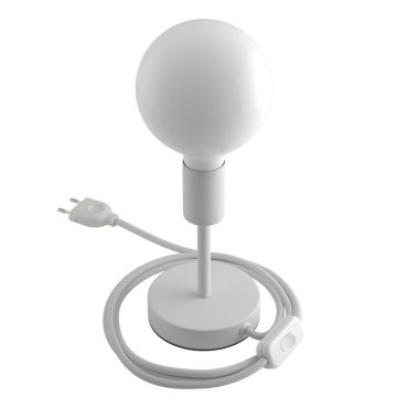 Creative Cables Alzaluce - lampe à poser - Ø 12 x 19 cm - métal - blanc