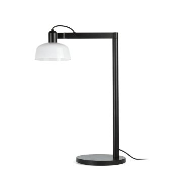 Faro Tatawin - lampe à poser - 25 x 45,4 x 57,5 cm - noir et verre laiteux