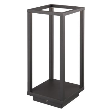 VK Lighting Vathro - lampe sur pied - 14 x 14 x 34 cm - 7W LED inclus - IP54 - anthracite