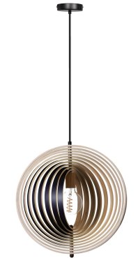 ETH Woody - suspension - Ø 43,5 x 200 cm - brun et noir