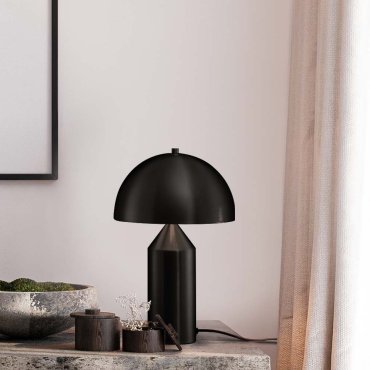 Nova Luce Bolt - lampe de table - Ø 25 x 41 cm - noir mat