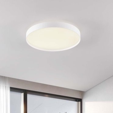 Nova Luce Roi - plafonnier - Ø 50 x 8,5 cm - 48W dimmable LED inclus - blanc sablé