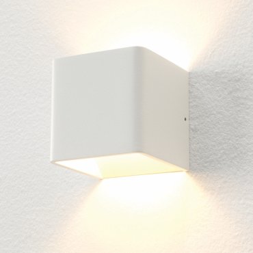 Artdelight Fulda - applique murale - 10 x 10 x 10 cm - 6W LED dimmable inclus - blanc